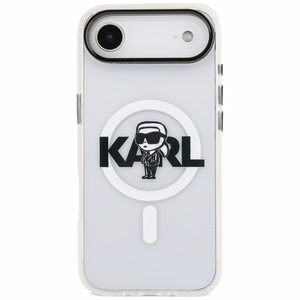 Karl Lagerfeld IML Karl Skice Logotips Magnētiskais viedtālruņa apvalks iPhone 17 Air - caurspīdīgs