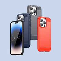 Karboniskais apvalks iPhone 14 Pro Max - gelas aizmugurējais pārklājums, zilas krāsas