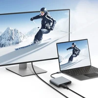 Tech-Protect HB08 4in1 USB-C + USB2.0 + 2 x HDMI 4K 60HZ adapteris - pelēks