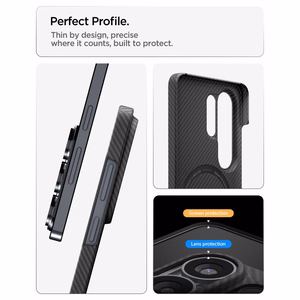 Spigen AirSkin Aramid Mag MagSafe maciņš priekš Samsung Galaxy S26 Ultra - melns
