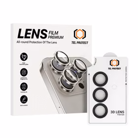 Temperēts stikls Tel Protect 3D objektīvam kamerai Samsung Galaxy S23 - melns (3 gab.)