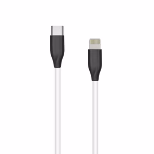Silicone Cable USB Type-C - Lightning, 2m (white)