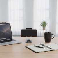 Galda turētājs telefonam / planšetdatoram salokāms Forcell F-Grip Fold statīvs 1 pelēks