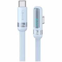 Kabelis USAMS US-SJ653 PD 100W USB-C/USB-C 1.2m zils