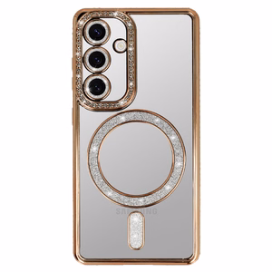 Bling magnētiskais viedtālruņa apvalks Samsung Galaxy A56 5G zelta