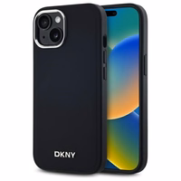DKNY Vienkāršs logotips Magnētiskais viedtālruņa apvalks iPhone 14 - melns