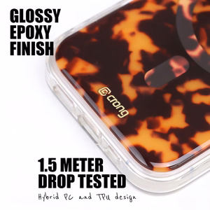 Crong Deluxe MAG Cover MagSafe vāciņš ierīcei iPhone 17 Pro Max, bruņurupuča bruņu raksts