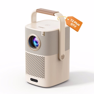 Yaber T2 Plus GTV 1080p 450 ANSI multivides projektors ar akumulatoru, Google TV, JBL un Dolby Audio, bēšs