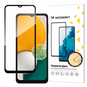 Wozinsky Īpaši izturīgs pilns līmes rūdītais stikls pilns ekrāns ar rāmi apvalkam draudzīgs Samsung Galaxy A13 / A23 / A23 5G / M13 melns