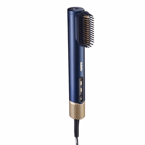 BaByliss AS6550E – 1500 W joniskā karstā gaisa matu veidošanas suka, 3 temperatūras līmeņi, zila / zelta