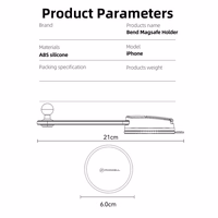 FORCELL F-GRIP MagFlex magnētiskais auto turētājs priekšējā stiklā un panelī, saderīgs ar MagSafe, melns