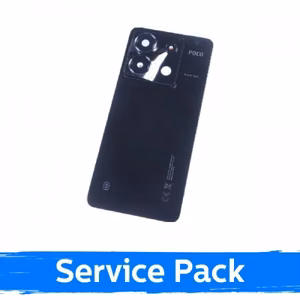 Задняя крышка совместимая с Xiaomi Poco X6 5G чёрная (Service Pack)