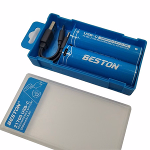 Rechargeable 21700 Size Baterija ar USB-C Port, 3.6V, 5000mAh, Li-Ion, 2pcs