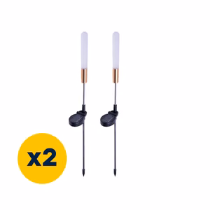 Komplekts: Forever Light saules LED lampa SUNARI FLS-72, apaļa kristāla lampa, 3000K, 600mAh, 0,72Wh, Ni-MH, x2