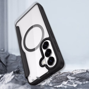 Dux Ducis Skin X Pro MagSafe saderīgs maka maciņš priekš Samsung Galaxy S26 Plus melns