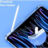 DUX DUCIS planšetdatora maciņš (m) UNID saliekams ar zīmuli uzglabāšanas vietu iPad Pro 11 (2024) melns