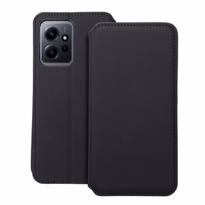 DUAL POCKET grāmatas tipa viedtālruņa apvalks XIAOMI Redmi Note 12 5G melns