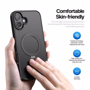 Telefona maciņš Dux Ducis Yind 360 Ring Stand Apple iPhone 16 Pro melns