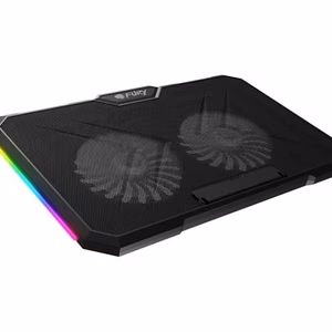 FURY GUNBAI G3 подставка для ноутбука 14.1–17.3" с 2 вентиляторами, RGB подсветкой, 2× USB