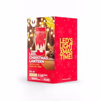 Christmas stikls Lantern FCL-10 sarkans-zelta L Forever Light