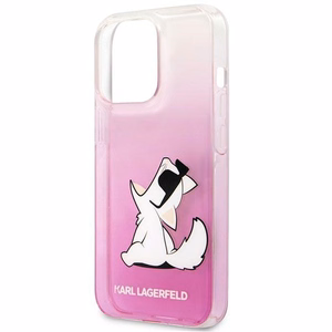 Karl Lagerfeld KLHCP14XCFNRCPI cietais maciņš iPhone 14 Pro Max 6,7" Choupette Fun – rozā