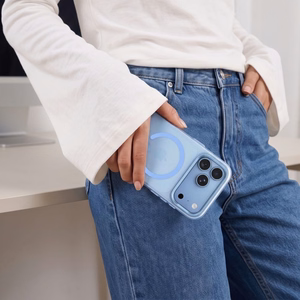 Tech-Protect MagZero MagSafe maciņš iPhone 17 Pro Max / 18 Pro Max, matēti gaiši zils