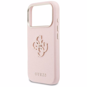 Guess FW sveķu logotipa korpuss iPhone 17 Pro Max - Rozā krāsā