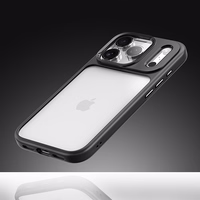 Rock Guard Lens Protection Series Maciņš for Iphone 17 caurspīdīgs-melns