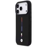 BMW M Silicon Tricolor Line MagSafe macins iPhone 17 Pro - melns