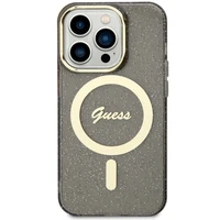 Guess GUHMP14LHCMCGK iPhone 14 Pro 6.1" melns/melns cietais apvalks Spīdumi Zelts MagSafe