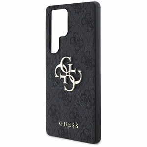 Guess Big 4G Logo Classic Logo viedtālruņa apvalks Samsung Galaxy S25 Ultra melns