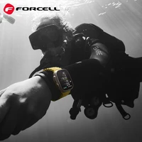 FORCELL F-DESIGN FA12 pulksteņa siksna APPLE pulkstenim 42 / 44 / 45 / 49 mm dzeltena krāsā