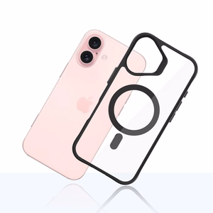 3mk Satin Armor MagCase ar MagSafe iPhone 16 - caurspīdīgs ar melnu rāmi