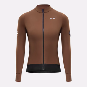 Rockbros YDWT006 TVI siltināts sieviešu velo krekls rudenim un ziemai, M izmērs, brūns