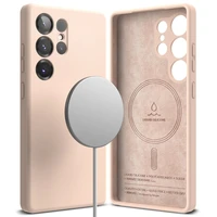 Ringke silikona magnētiskais viedtālruņa apvalks Samsung Galaxy S25 Ultra - rozā