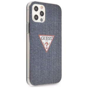 Viedtālruņa apvalks - iPhone 12 Pro Max 6.7" - zilains/zils ciets Džinsų kolekcija