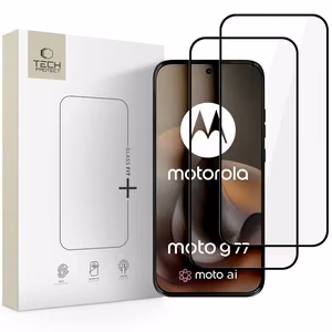Tech-Protect Glass Fit+ rūdīts stikls 2 gab. priekš Motorola Moto G67 / G77 - melns