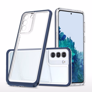 Clear 3in1 viedtālruņa apvalks Samsung Galaxy S23 silikona apvalks ar rāmi zils
