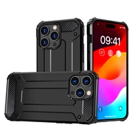 iPhone 15 Pro Hybrid Armor viedtālruņa apvalks - melns