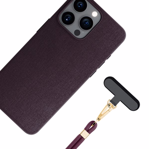 3mk EasyClip Elite tālruņa aukliņa, Mulberry (zelta krāsas furnitūra)