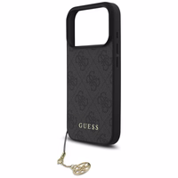 Guess 4G Charms Collection MagSafe viedtālruņa apvalks iPhone 17 Pro - melns