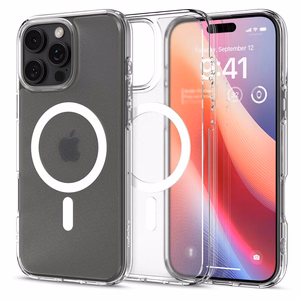 Spigen Ultra Hybrid Mag vāciņš ierīcei iPhone 16 Pro Max 6.9", ar MagSafe, matēti caurspīdīgs
