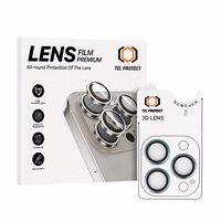 Aizsargstikls Tel Protect 3D Lens uz kameras Iphone 13 Pro/13 Pro Max zils (3 objektīvi)