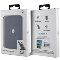 BMW Wallet karšu nodalījuma statīva apvalks BMWCSMRSK - melns MagSafe Signature kolekcija