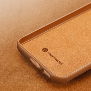 Dux Ducis Grit viedtālruņa apvalks Samsung Galaxy S23+ elegants apvalks no mākslīgās ādas brūna