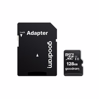GOODRAM atmiņas karte microSD 128GB 100MB/s class 10 UHS I ar SD adapteri
