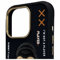 Nimmy Cool&Cute 2.0 Pērtiķa viedtālruņa apvalks iPhone 16 Pro - melns