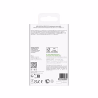 Puro TPE 10W USB-A - USB-C 3m kabelis - balts