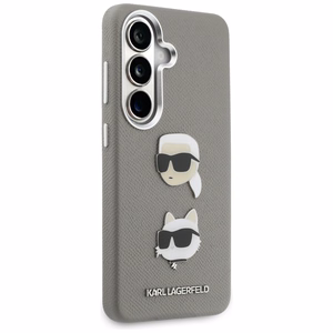 Karl Lagerfeld maciņš Saffiano Double Heads Metal Samsung Galaxy S26 sudraba