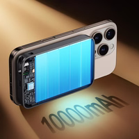 Joyroom JR-PBM02 22.5W 10000mAh portatīvais lādētājs 3in1 magnētiskais indukcijas saderīgs ar MagSafe ar iebūvētu kabeli - melna